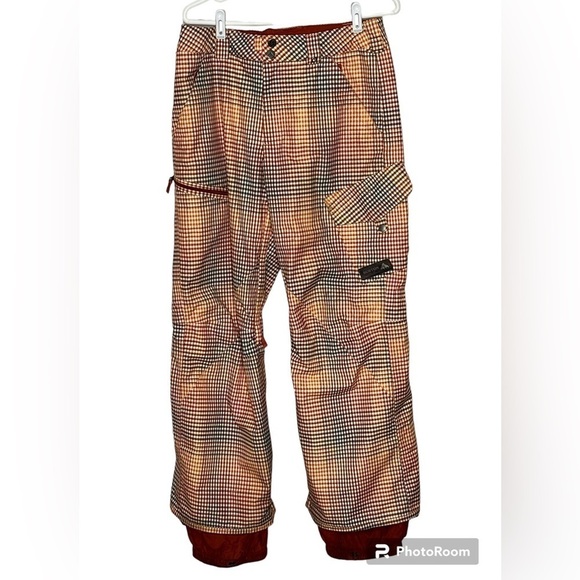 Burton DryRide Striped Snowboarding Pants Sz Small - Picture 1 of 11